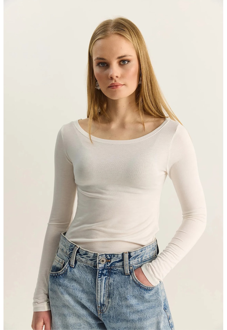 Bluza dama - alb - 100% bumbac