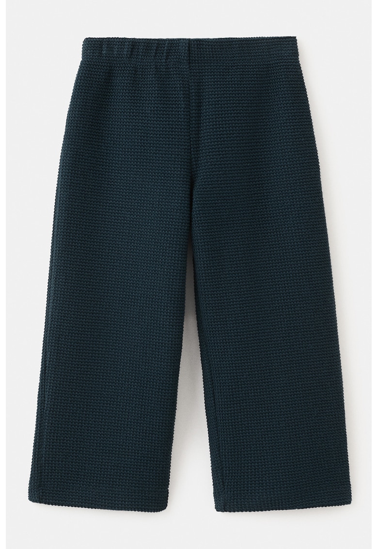 Pantaloni drepti cu talie elastica - Bleumarin