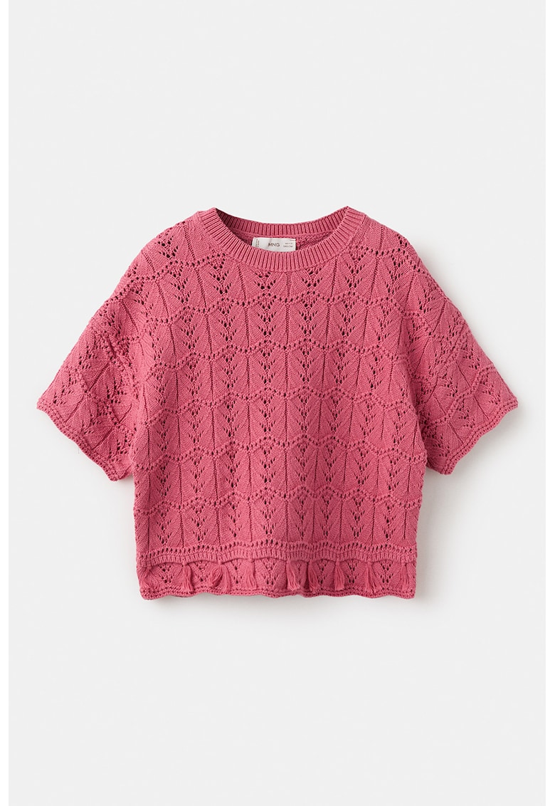 Tricou tricotat din bumbac - fara inchidere - Roz aprins
