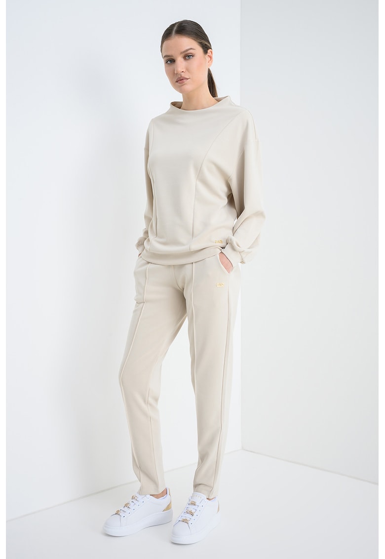 Trening din amestec de modal cu detalii logo - Bej deschis