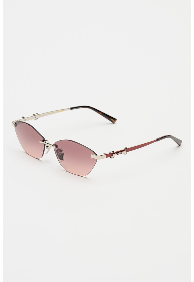 Ochelari de soare cat-eye - Rosu/Argintiu