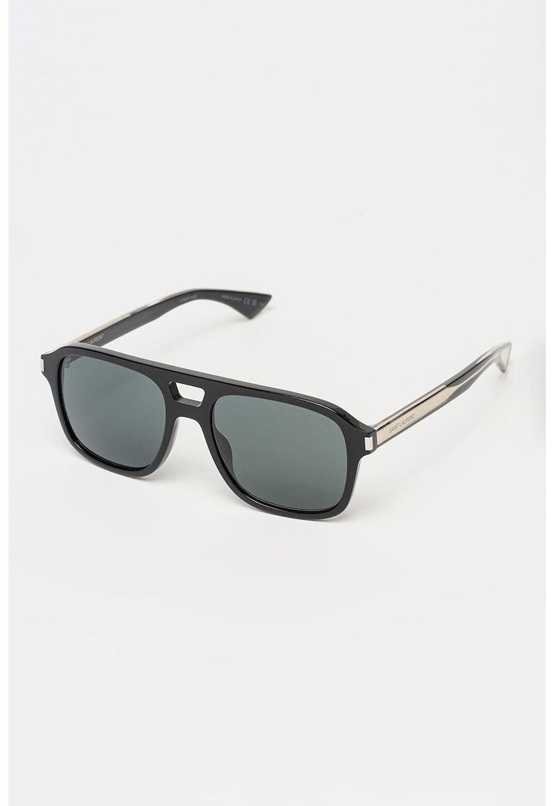 Ochelari de soare aviator cu model unisex - Negru