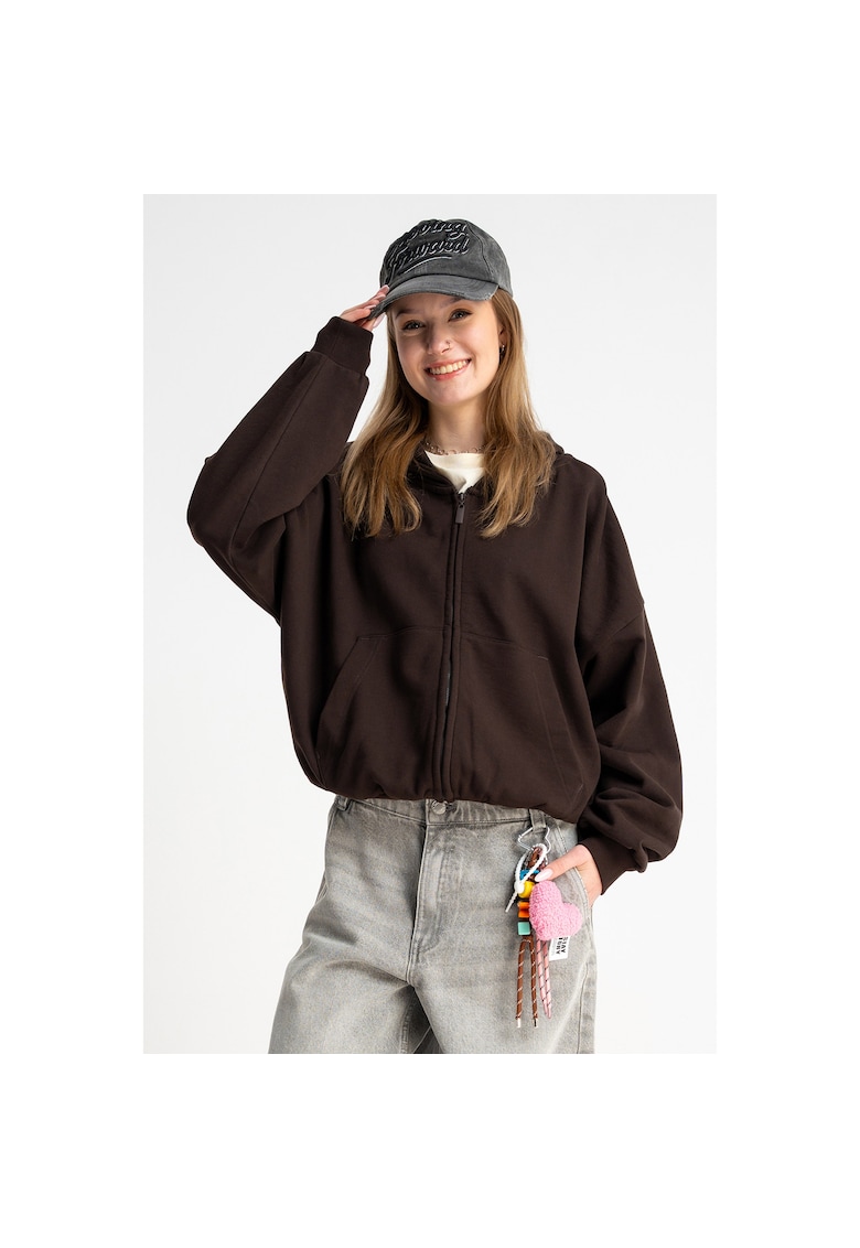 Hanorac oversized cu imprimeu pe spate