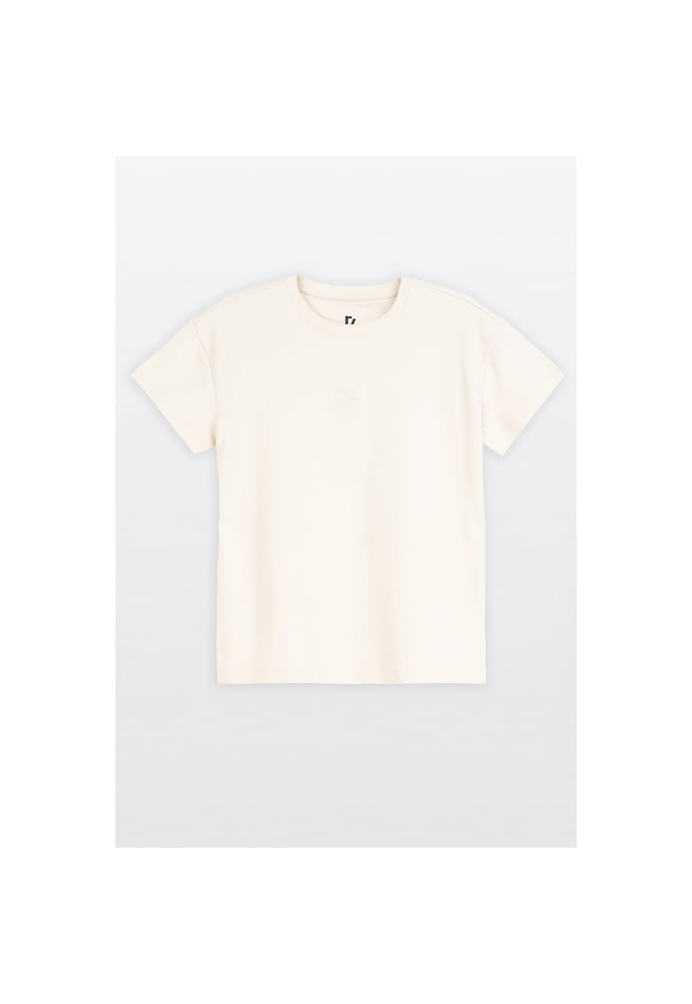 Tricou cu decolteu rotund si mesaj