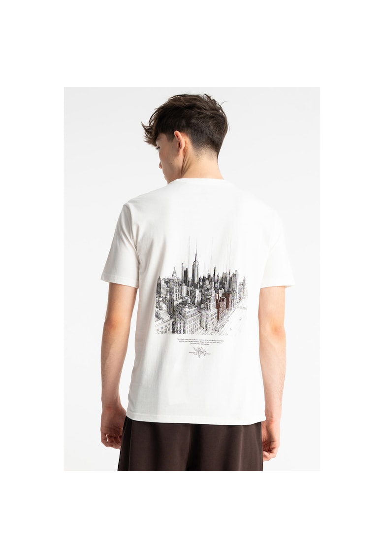 Tricou regular fit cu imprimeu din bumbac