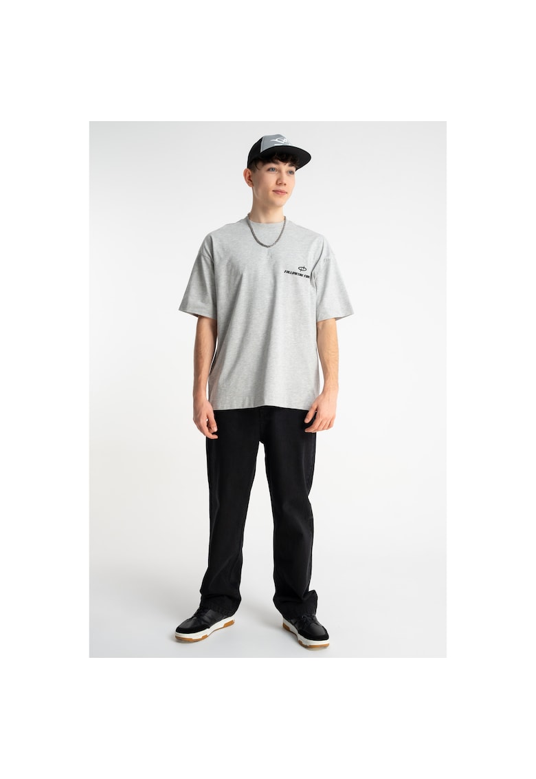 Tricou supradimensionat cu imprimeu grafic pe spate