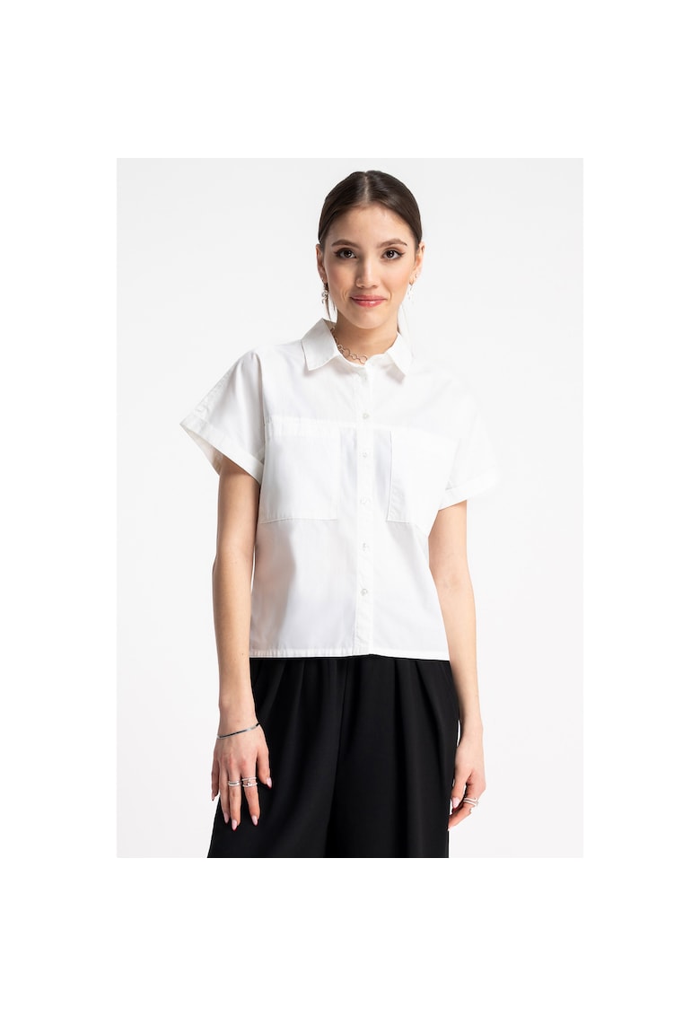 Camasa cu maneca scurta si buzunare aplicate