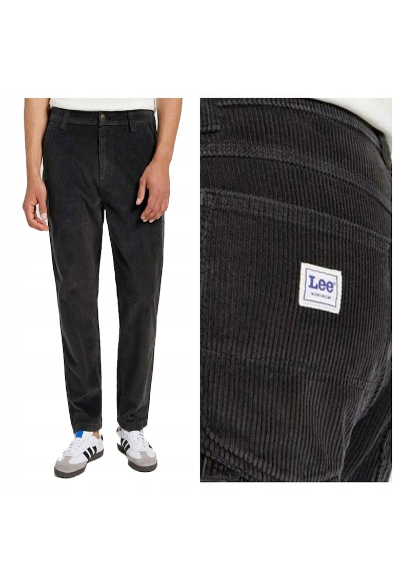 Pantaloni Barbati - Carpenter - Lungi - Straight Fit - Talie Medie - 5 Buzunare - Fermoar - Bumbac - W33-L32 US - Gri