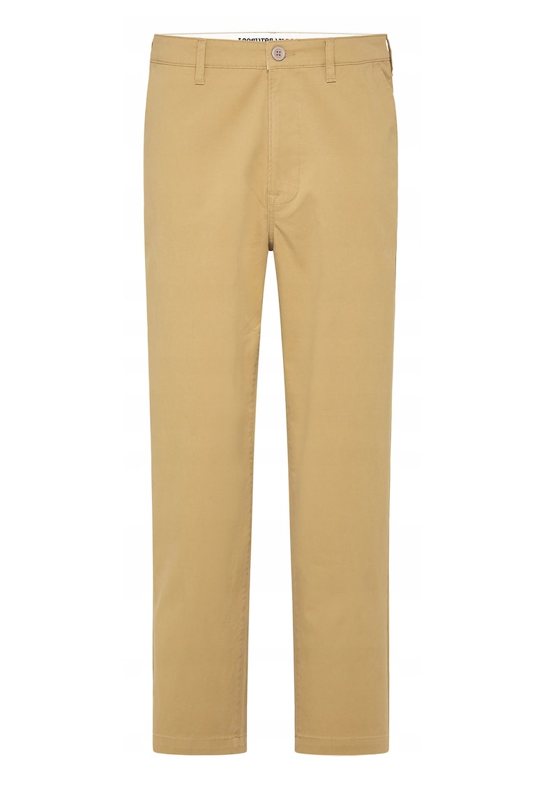 Pantaloni Barbati - Loose Chino - Lungi - Straight Fit - Talie Medie - 4 Buzunare - Fermoar - Bumbac - W34-L32 US - Bej