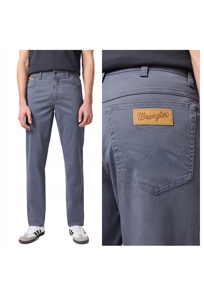 Pantaloni Barbati - Texas - Lungi - Straight Fit - Talie Medie - 5 Buzunare - Fermoar - Bumbac - W34-L32 US - Albastru