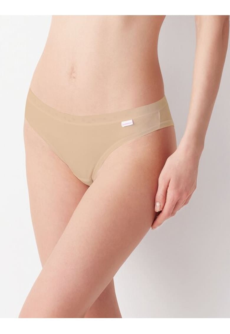 Chiloti brazilieni bumbac cu talia joasa AD738 0001 - Bej