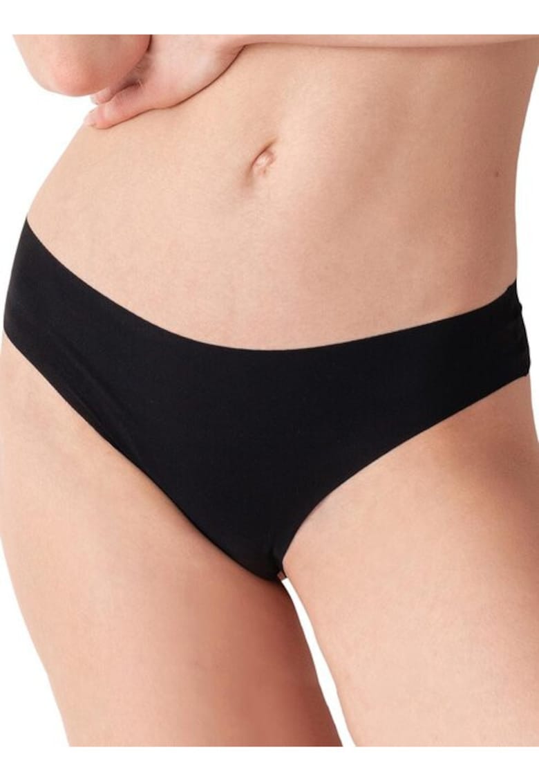 Chiloti brazilieni laser-cut microfibra cu talia joasa 8141 0001 - Negru
