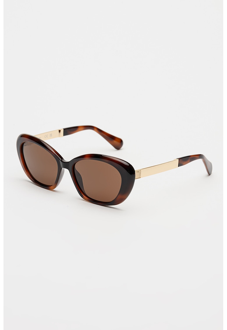 Ochelari de soare cat-eye - Negru/Maro