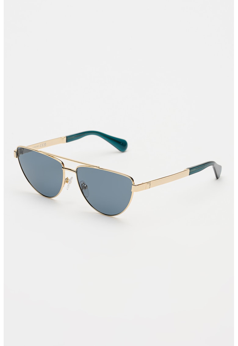 Ochelari de soare aviator cu rama metalica - Auriu