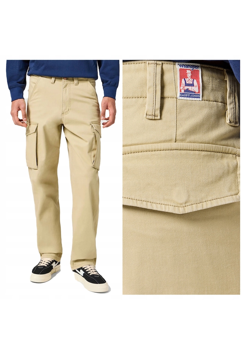 Pantaloni barbati - Casey Jones Cargo - bumbac - bej -