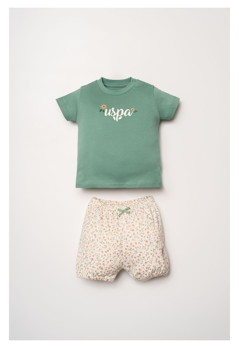 Set tricou și pantaloni scurți - verde - Verde