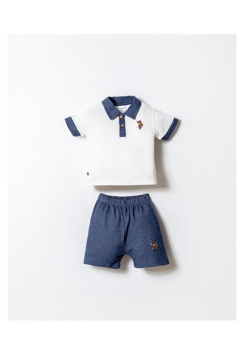 Set două piese tricou și pantaloni Alb - Alb