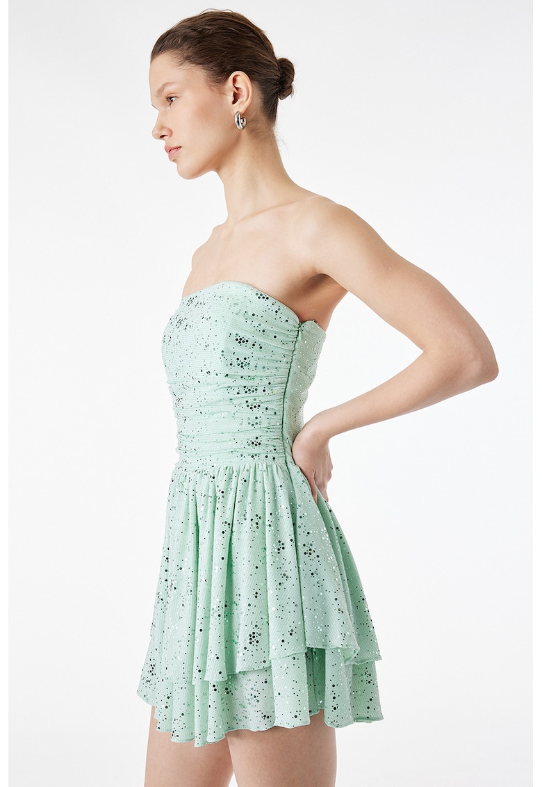 Rochie mini stralucitoare - Verde deschis