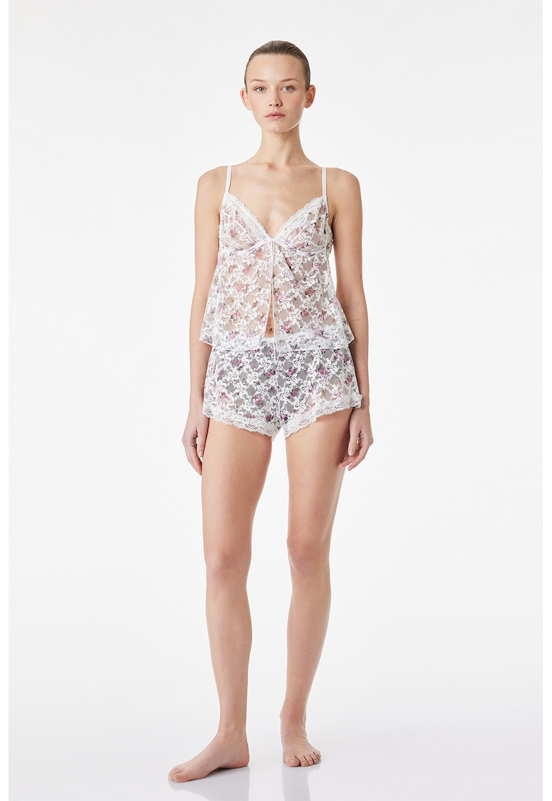 Top de pijama cu model - Alb murdar