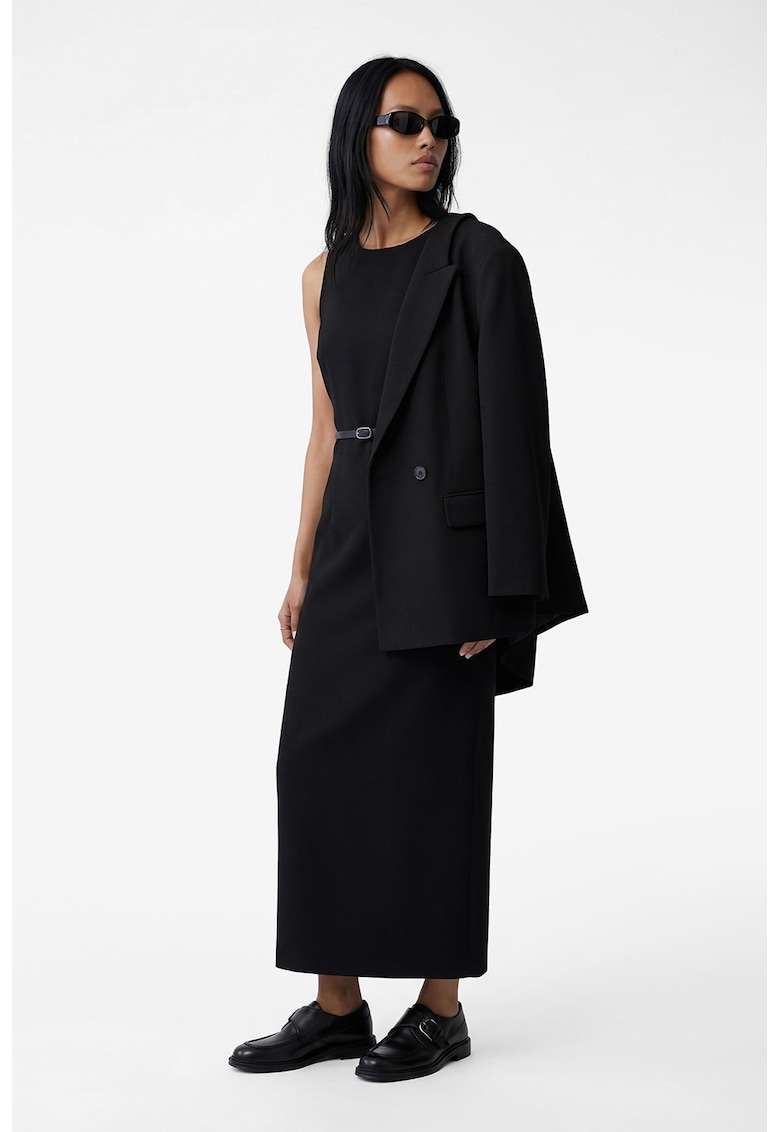 Rochie fara maneci cu o curea - Negru