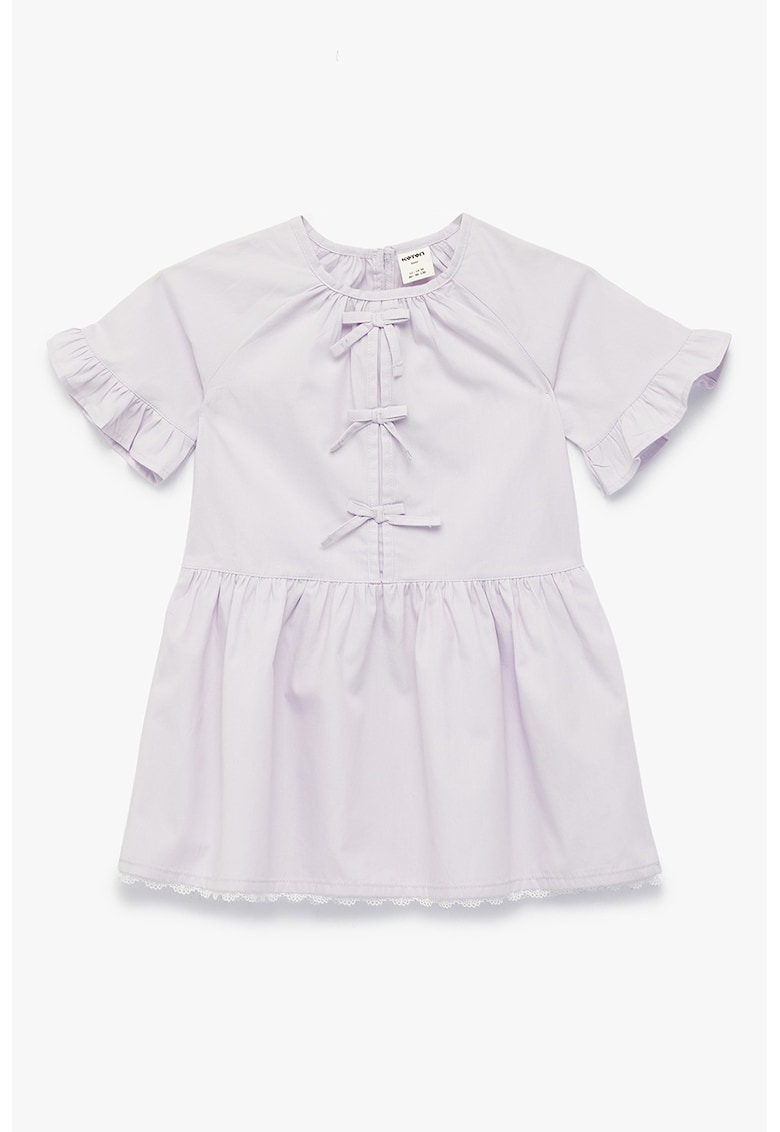 Rochie cu maneci scurte si funda - Lila