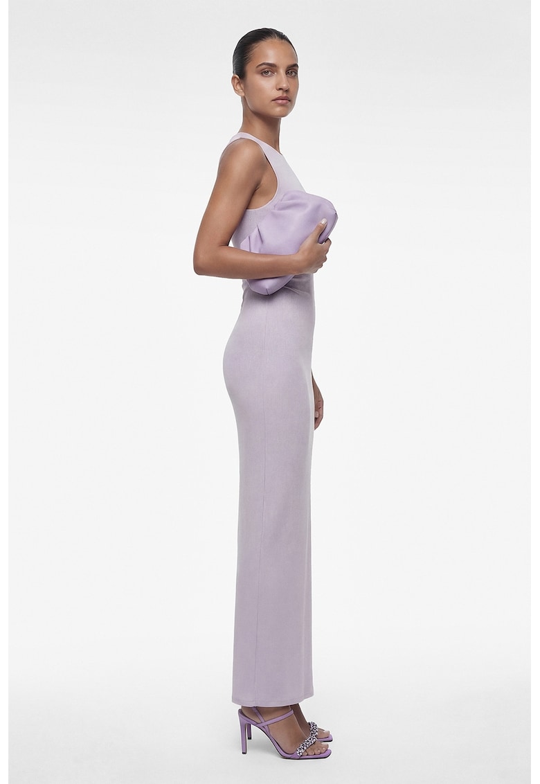 Rochie maxi cu croiala cambrata - Lila