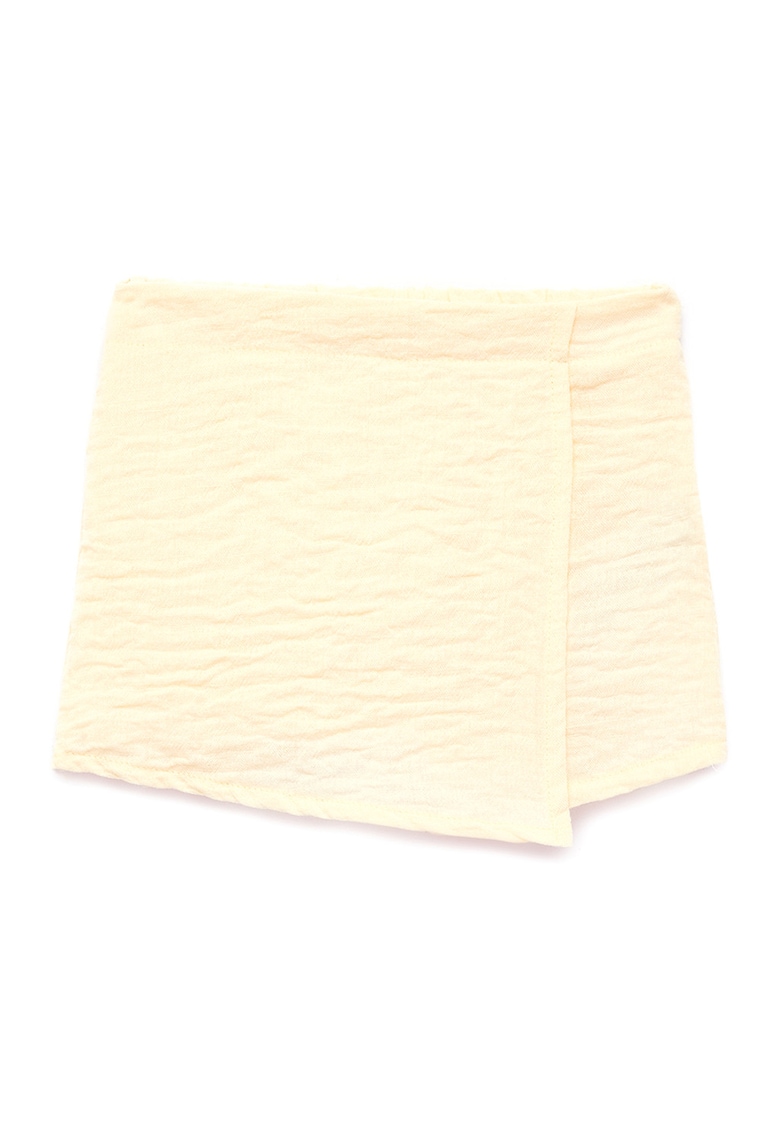 Fusta-pantalon mini uni - Galben deschis
