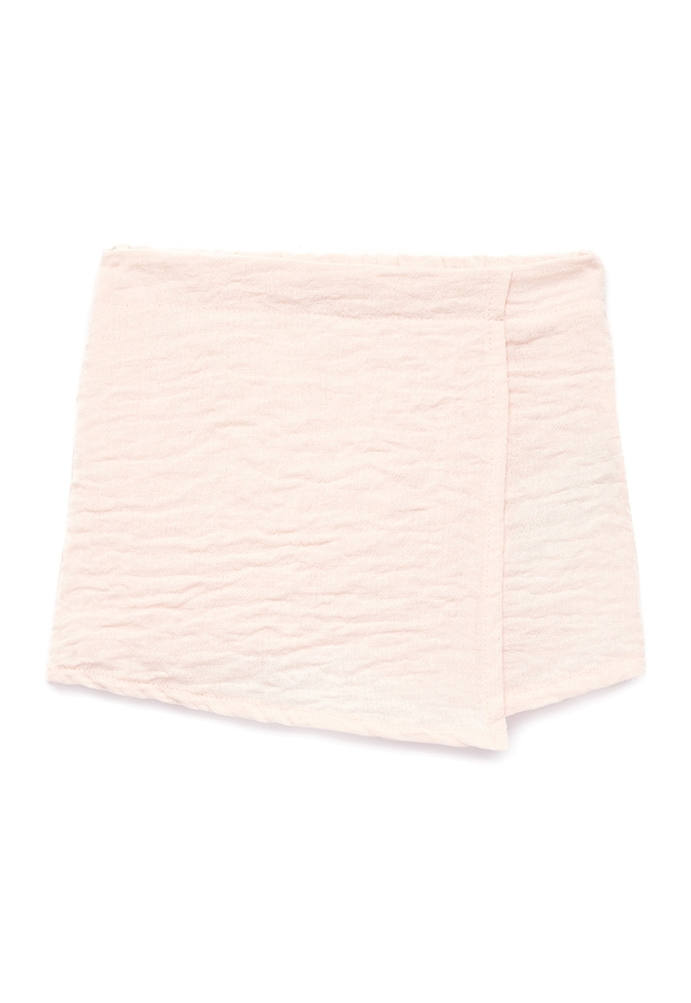 Fusta-pantalon mini uni - Roz pal