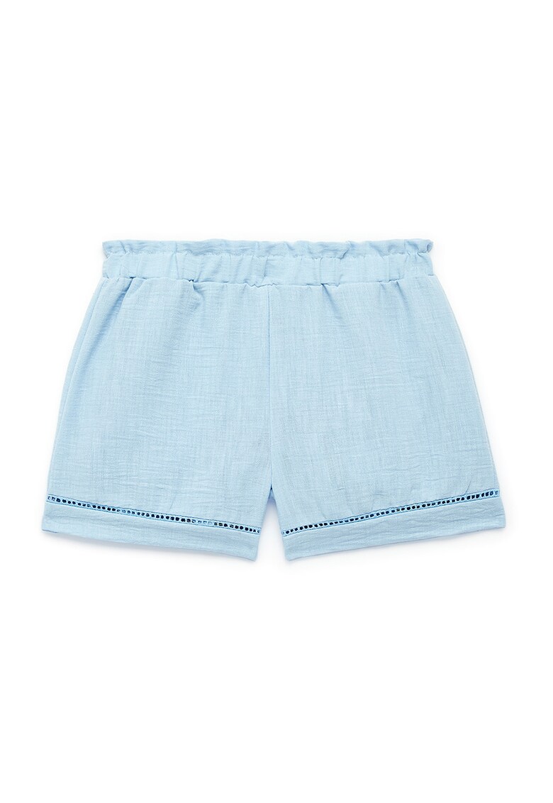 Pantaloni scurti cu talie elastica - Albastru deschis