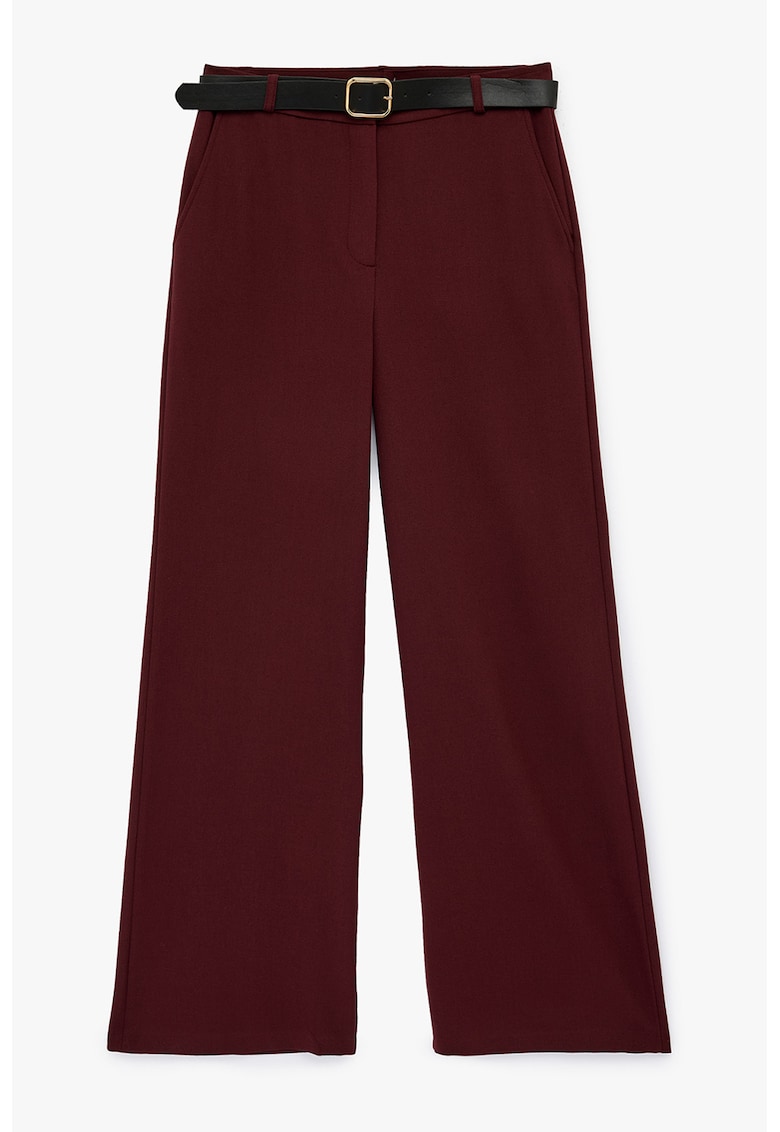 Pantaloni eleganti cu croiala ampla - Visiniu