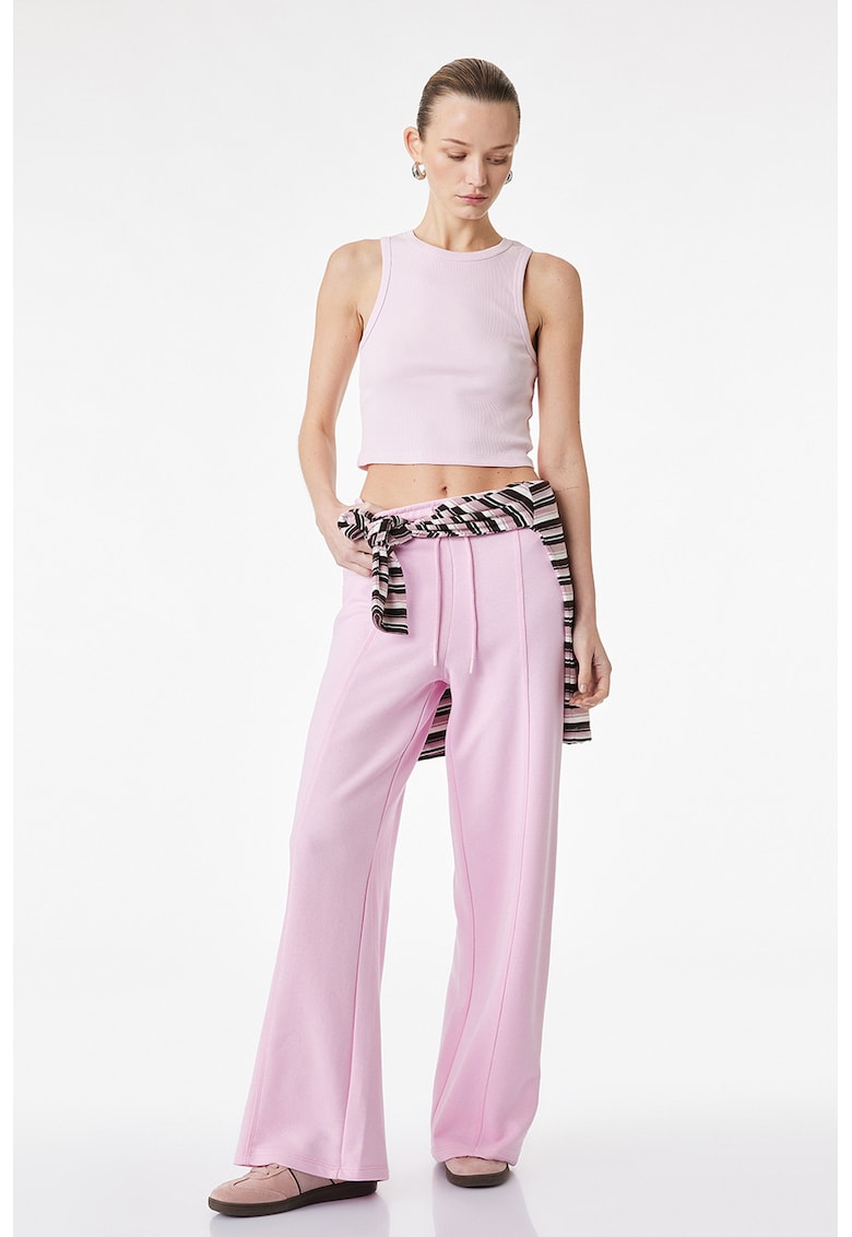 Pantaloni de trening cu croiala ampla - Roz deschis
