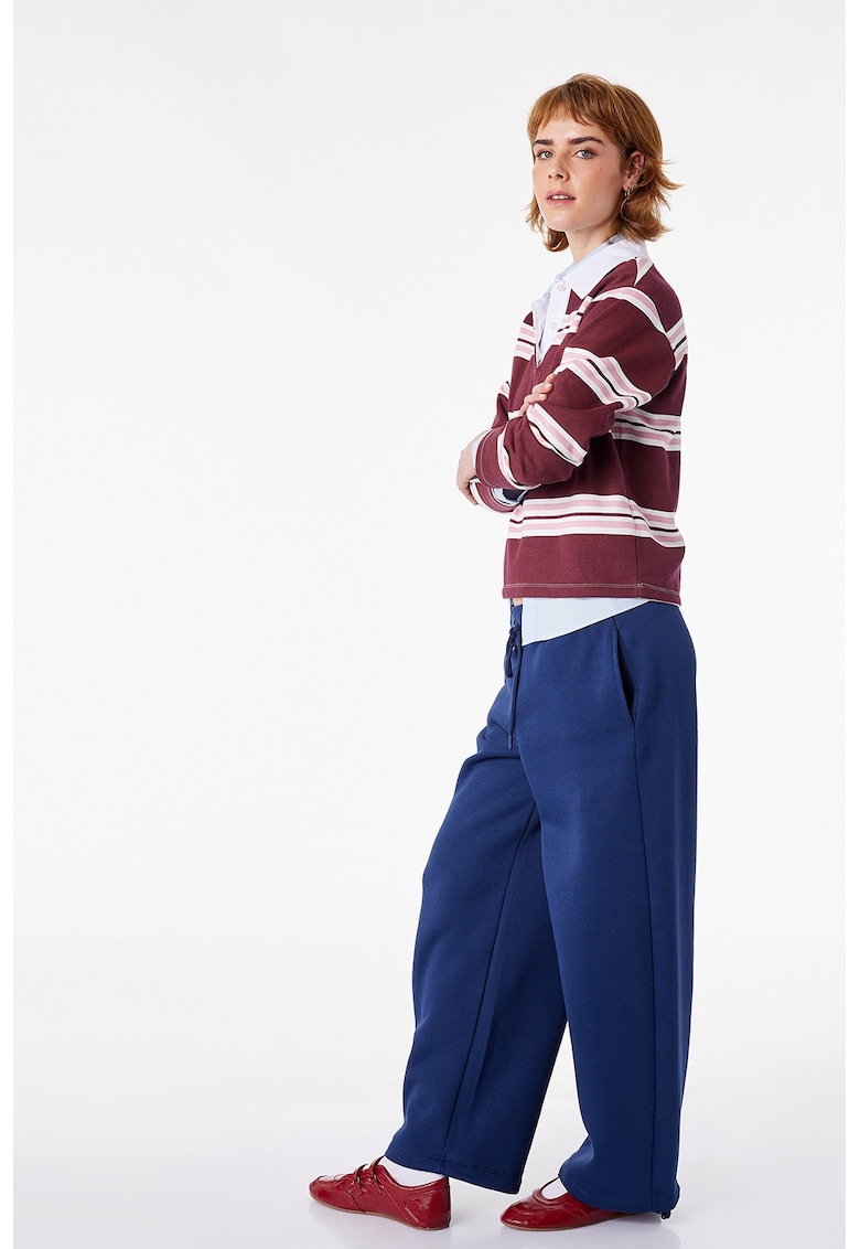 Pantaloni uni relaxed fit de trening