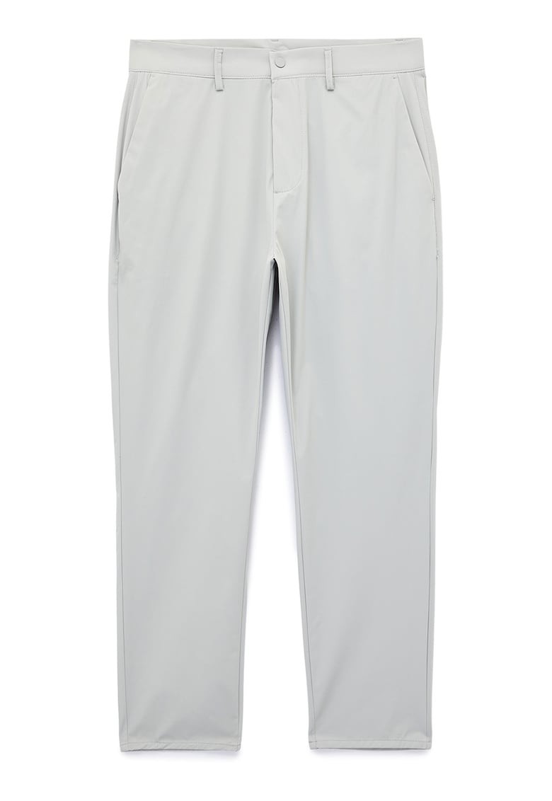 Pantaloni slim fit elastici - Gri deschis