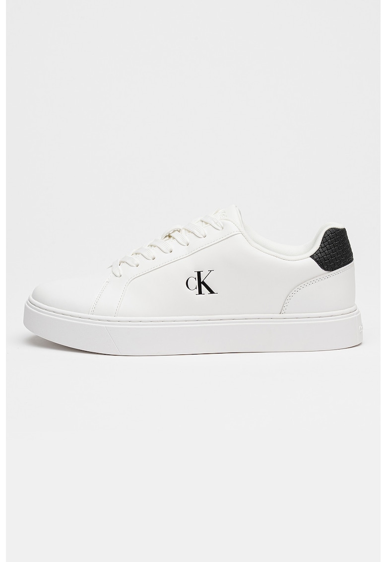 Pantofi sport low-cut din piele - Alb