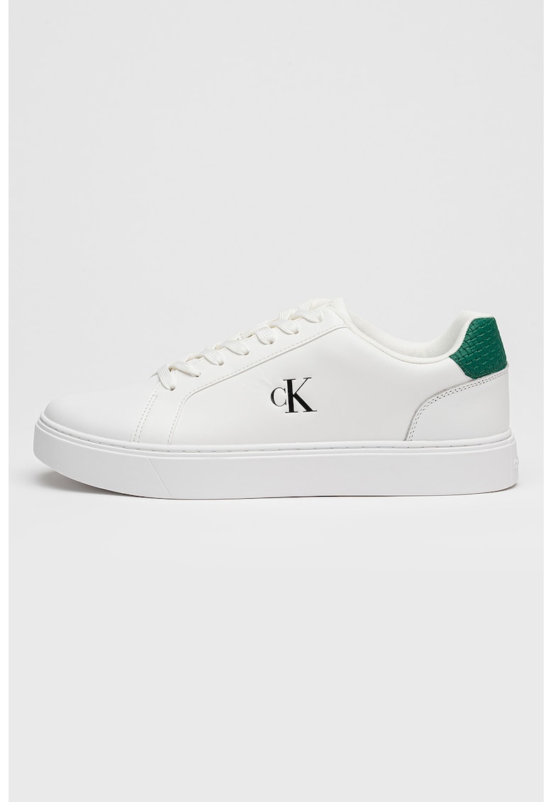 Pantofi sport low-cut din piele - Alb optic