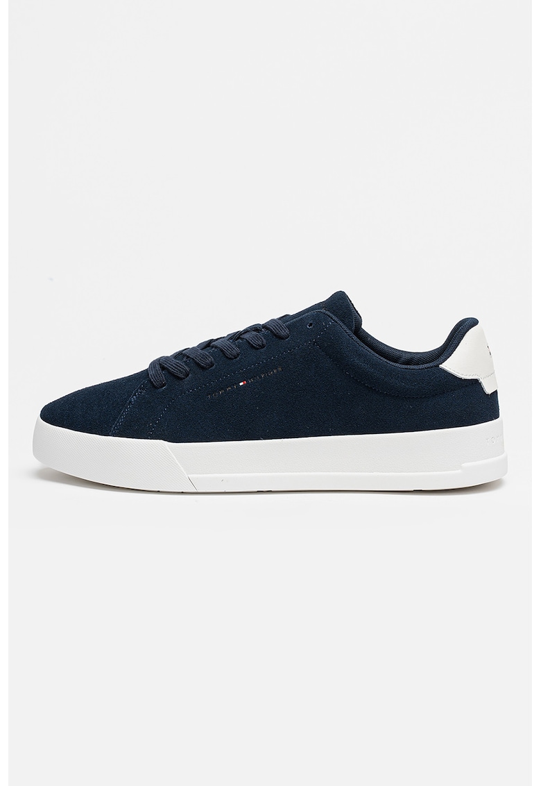 Pantofi sport Court Core din piele intoarsa cu logo discret - Albastru ultramarin