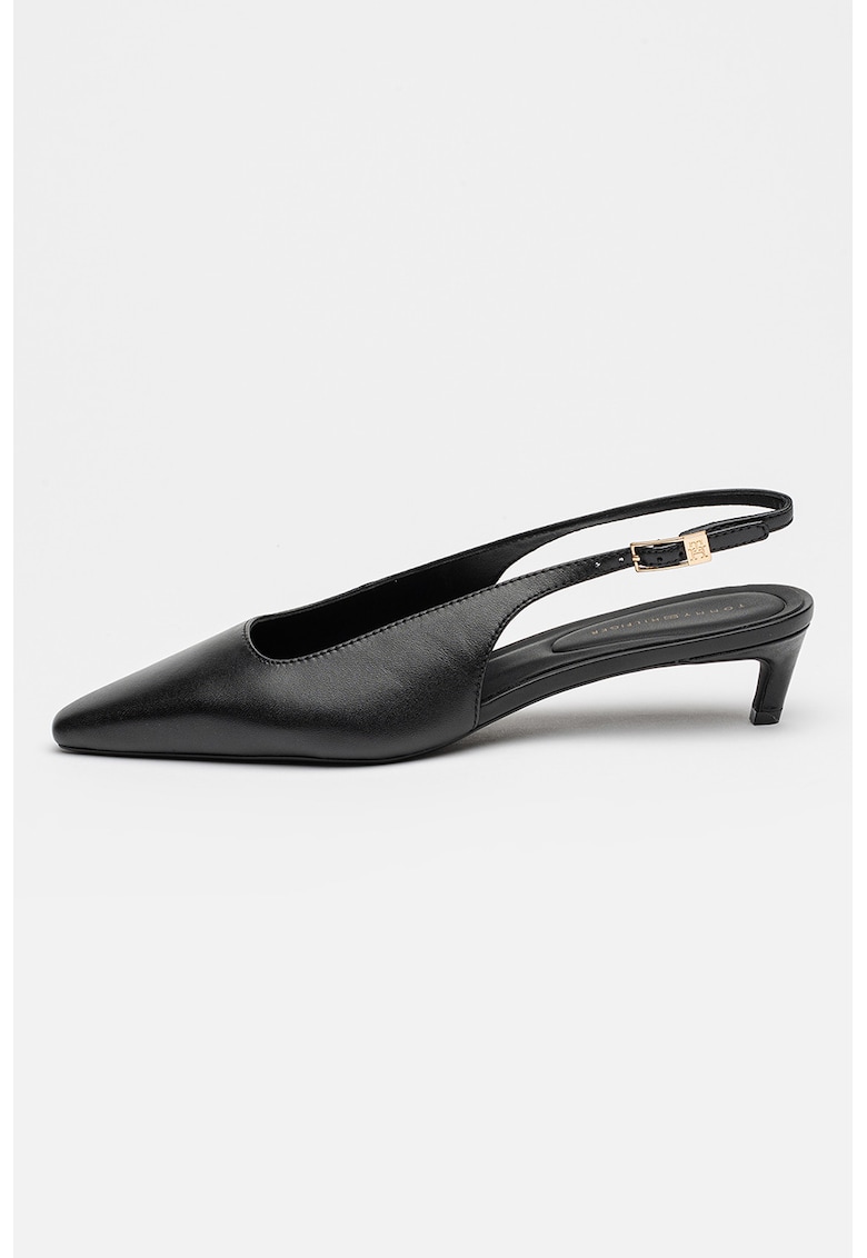 Pantofi slingback din piele - Negru