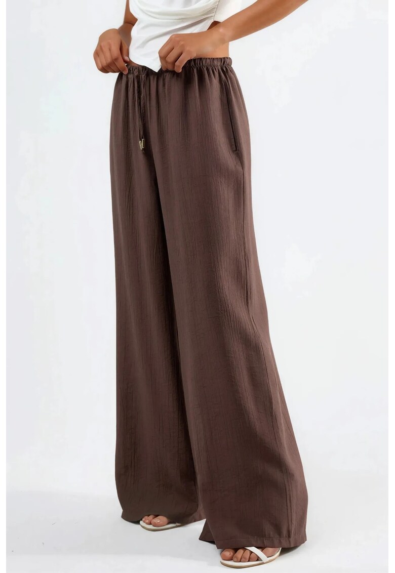 Pantaloni dama - Textil - Maro - Buzunare