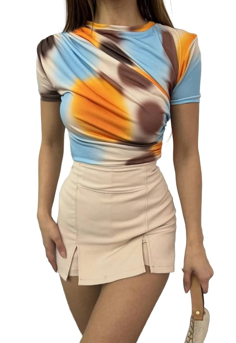 Tricou dama - Jerseu - Portocaliu deschis