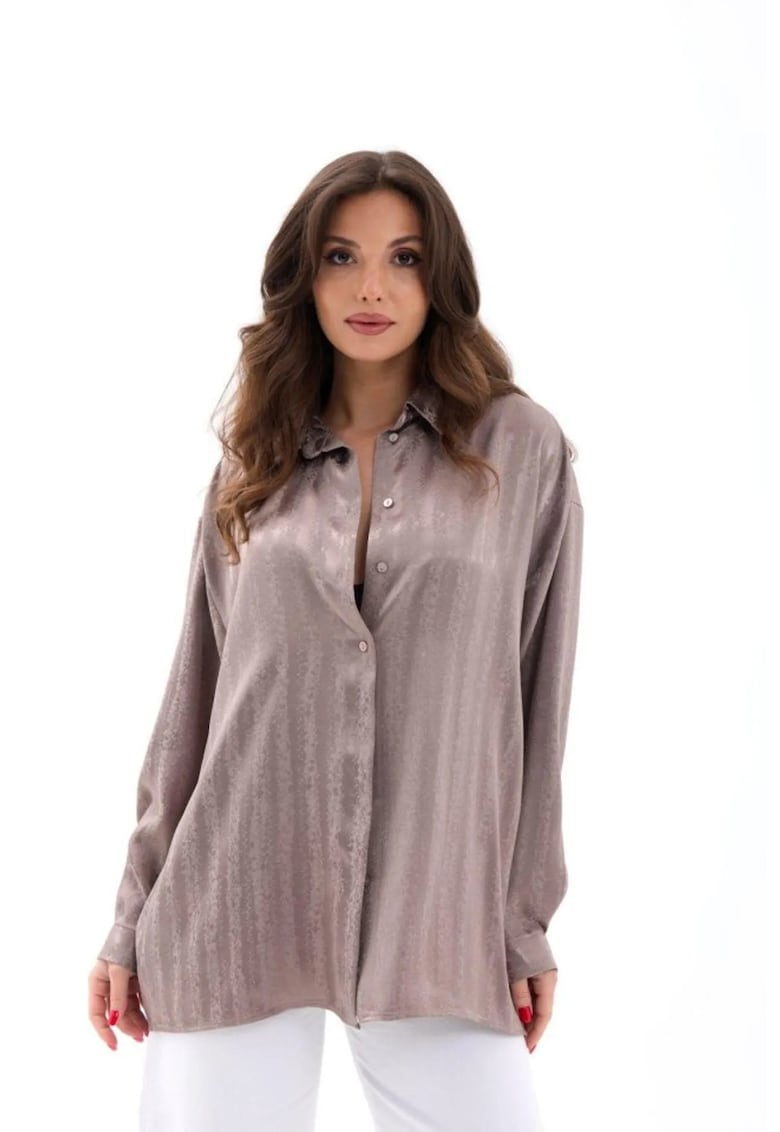 Camasa dama - Satin - Gri inchis