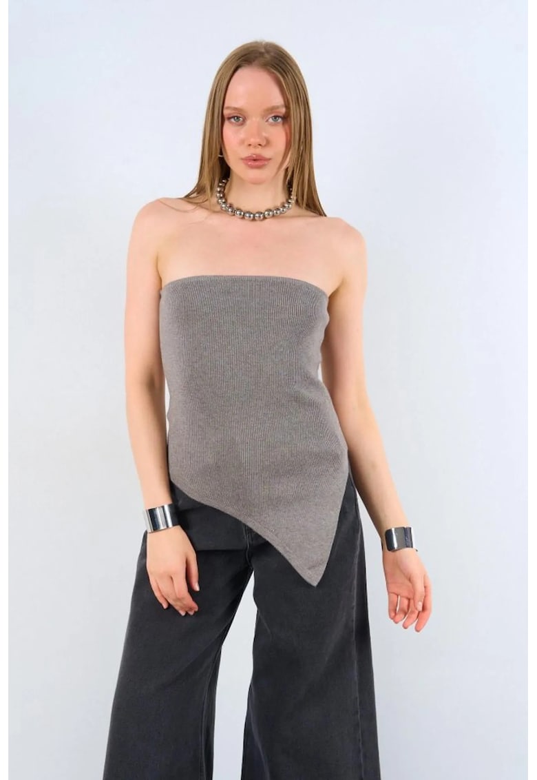Top dama - Tricot - Gri -