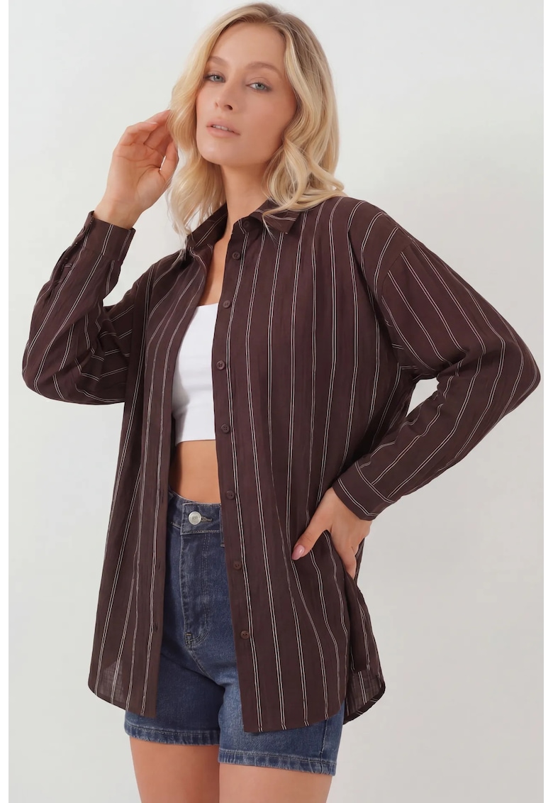 Camasa dama - Maro inchis - Textil