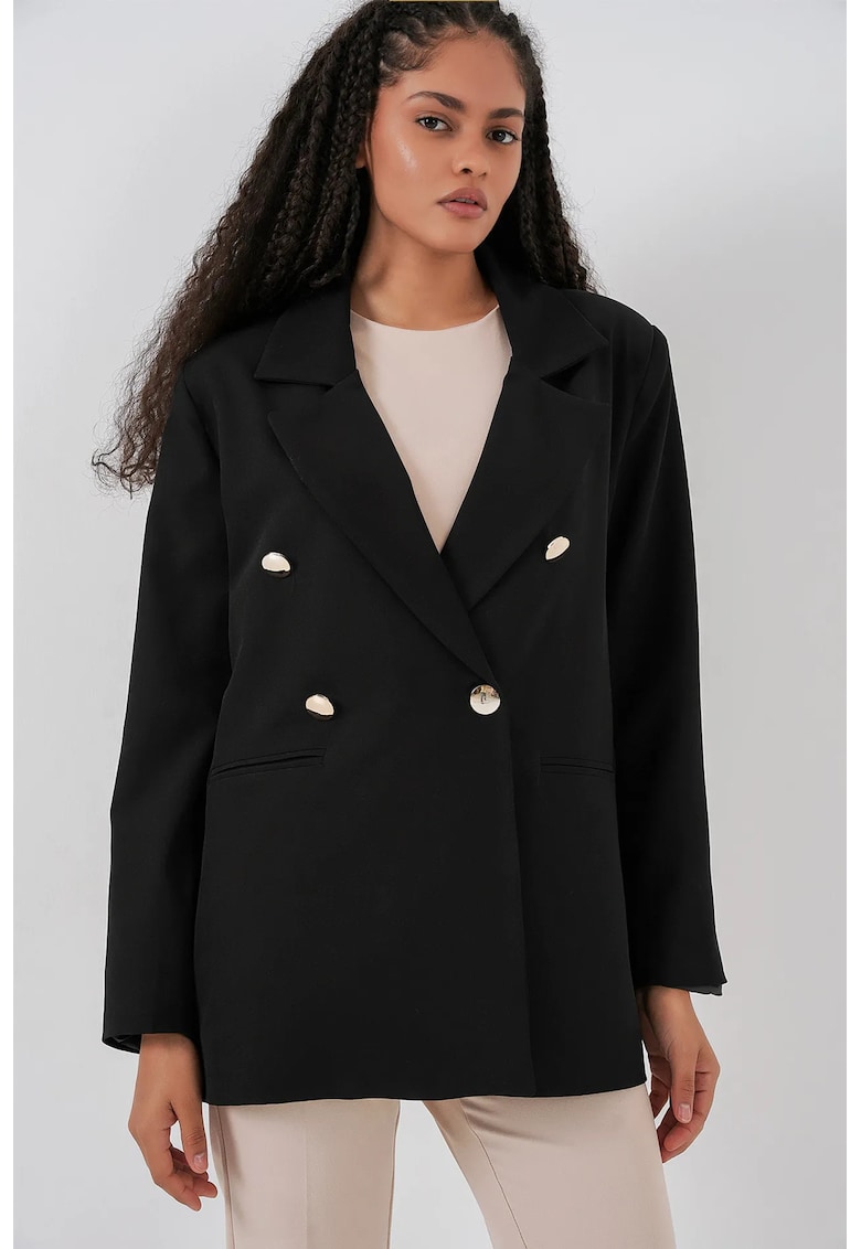 Sacou dama - Negru - Textil
