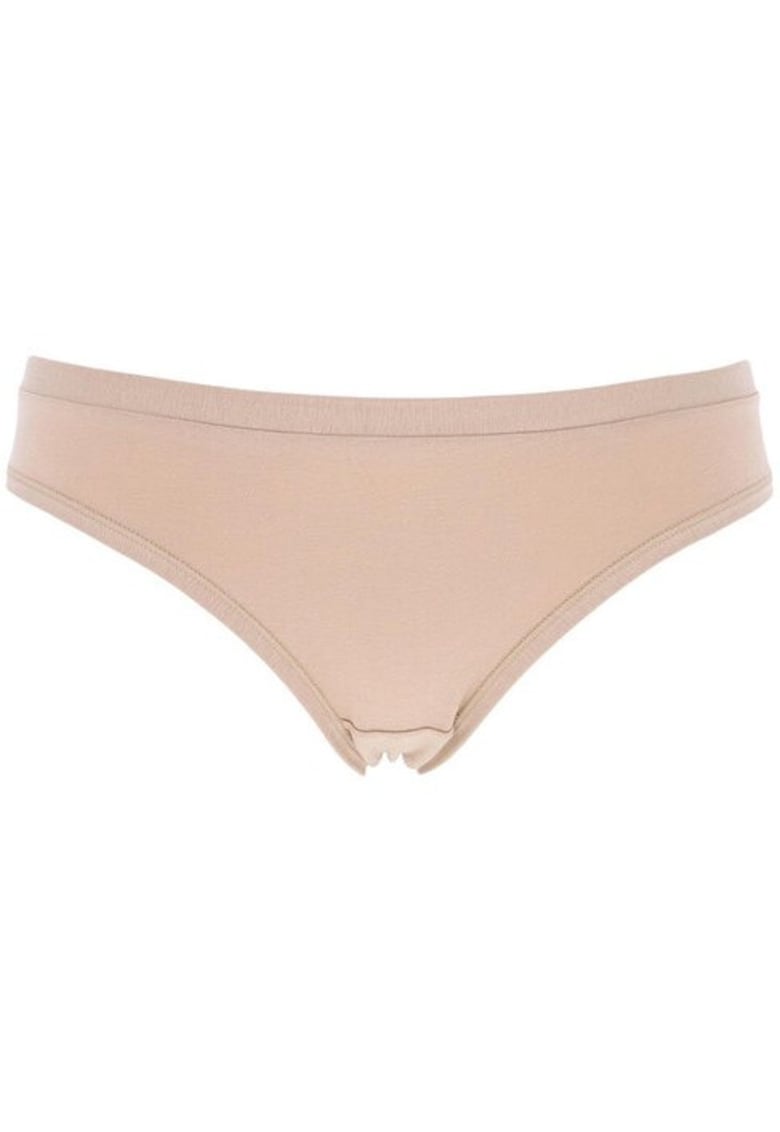 Chiloti clasici bumbac organic cu talia joasa GD439 0001 - Bej