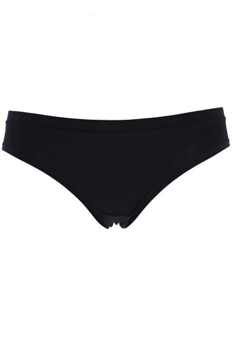 Chiloti clasici bumbac organic cu talia joasa GD439 0001 - Negru