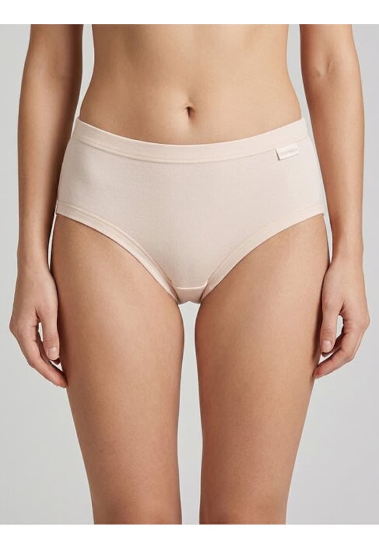 Chiloti clasici bumbac si modal cu talia medie ADD07 - Nude rose