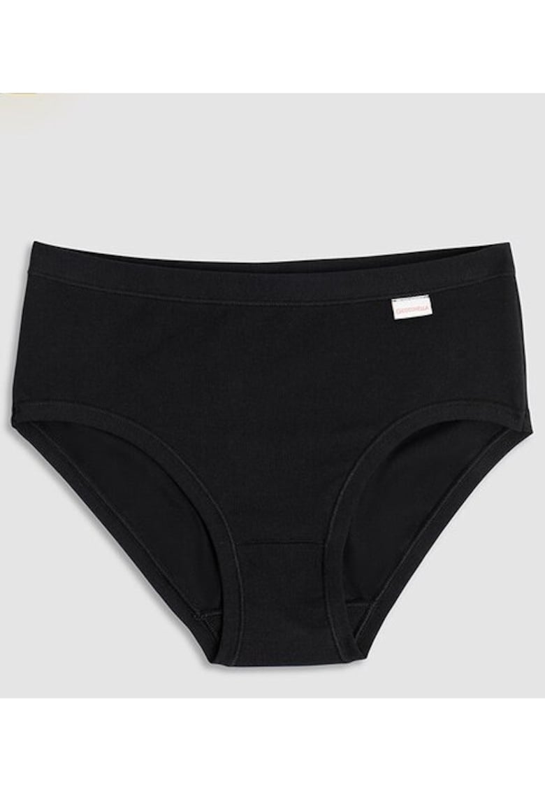 Chiloti clasici bumbac si modal cu talia medie ADD07 - Negru