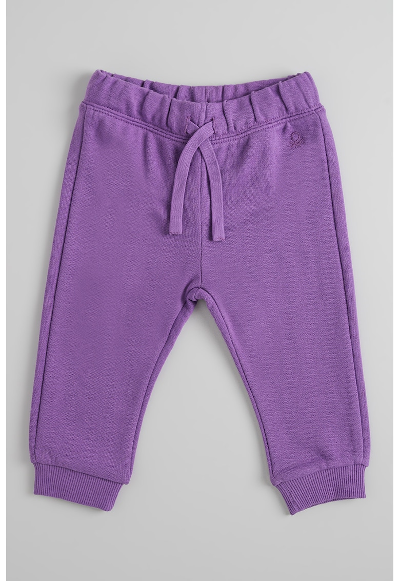 Pantaloni de trening din bumbac cu model uni - Ametist