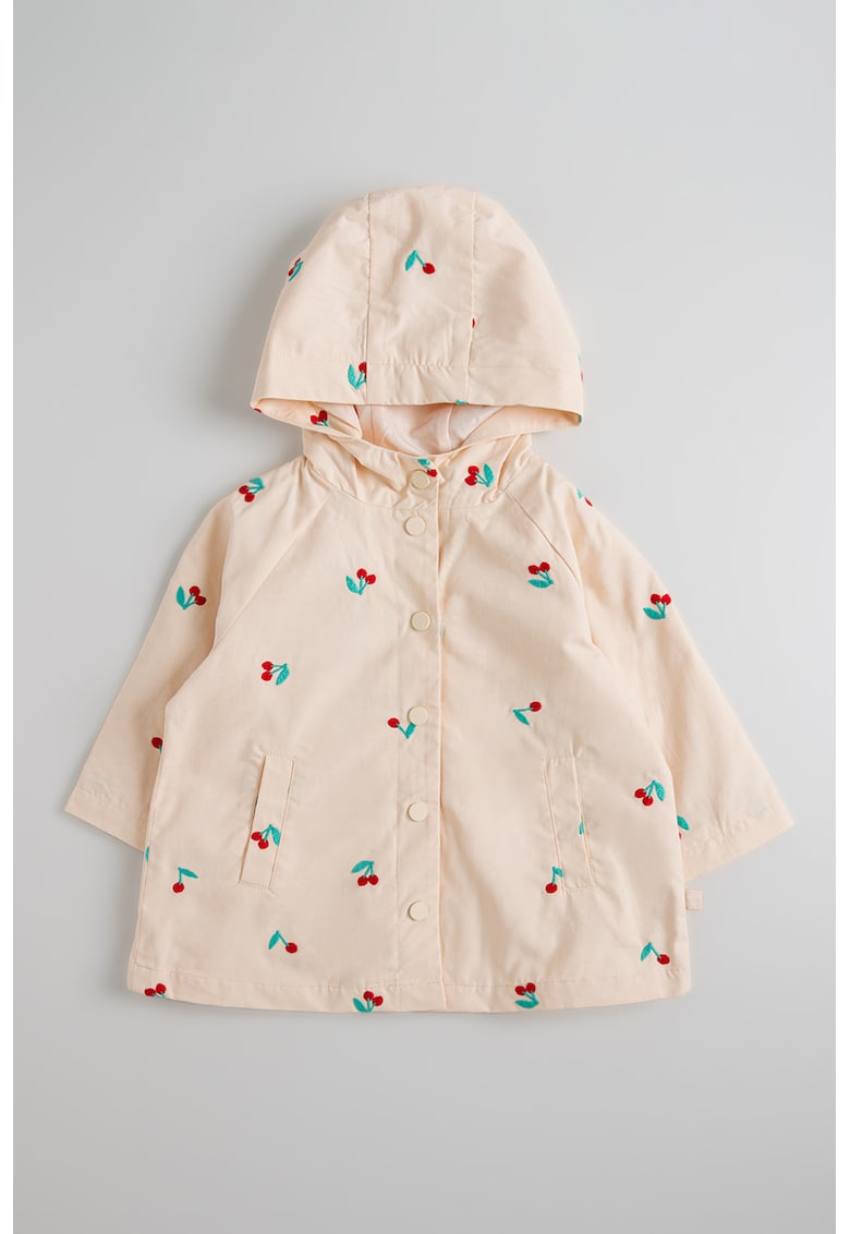 Jacheta subtire cu gluga si model cu cirese - Piersica