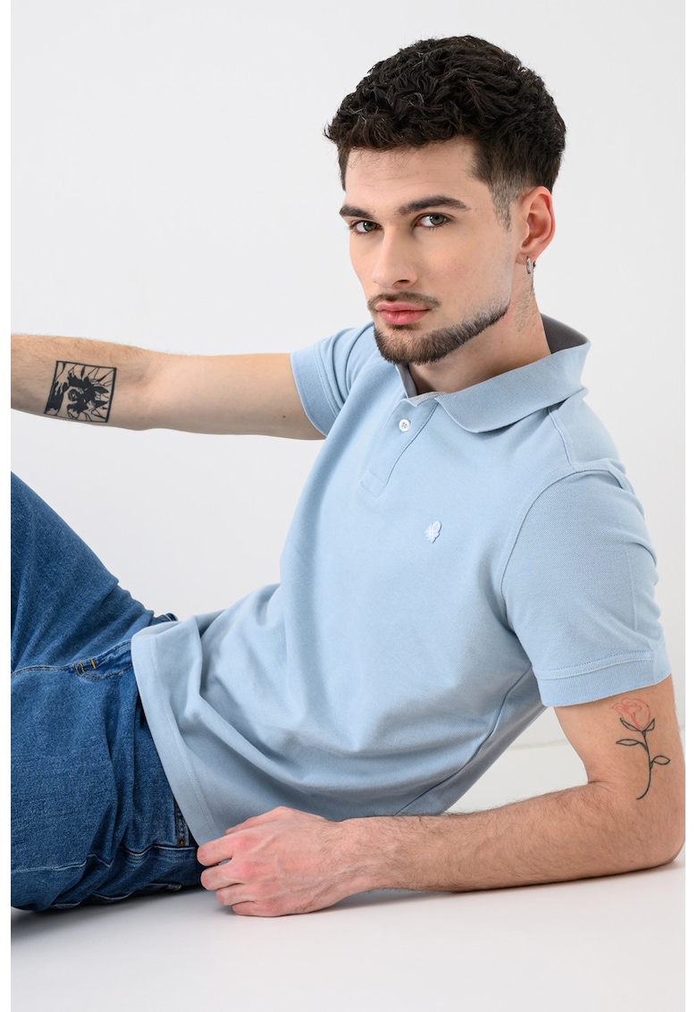 Tricou polo regular fit - Albastru deschis